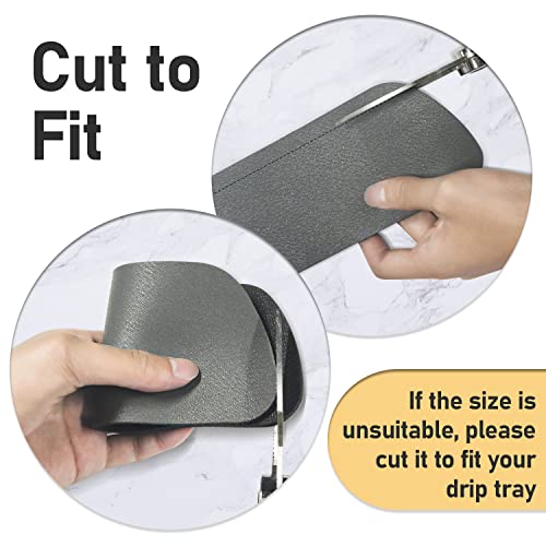 Refrigerator Drip Tray 2 Pack: Refrigerator Drip Catcher for Fridge Water Dispenser, Super Absorbent Diatomite Fridge Water Drip Tray for Whirlpool, GE, Samsung Fridge Accessories (Gray, Rectangular)