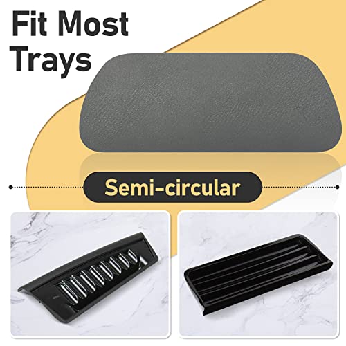 Refrigerator Drip Tray 2 Pack: Refrigerator Drip Catcher for Fridge Water Dispenser, Super Absorbent Diatomite Fridge Water Drip Tray for Whirlpool, GE, Samsung Fridge Accessories (Gray, Rectangular)