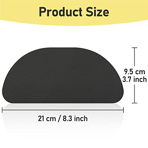 Refrigerator Drip Catcher Tray: Cuttable Refrigerator Drip Tray for Fridge Water Dispenser, Absorbent Drip Tray, Refrigerator Accessories for Whirlpool, GE, Samsung (2PCS, Black) (Semi-Circular)