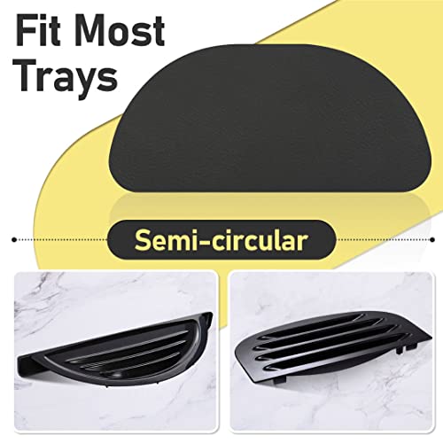 1pc Refrigerator Drip Tray Collector, 2 In 1 Cuttable Refrigerator Drip Tray,  Splash Guard Collector, Rectangular And Half Round Refrigerator Spill Mats  For Refrigerator, Ice Maker And Water Dispenser, Grey